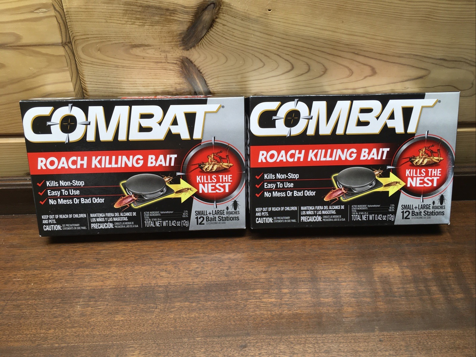 Lot of 2 Combat Roach Killing Bait Stations 12 In Each 24 Total Kills The Nest