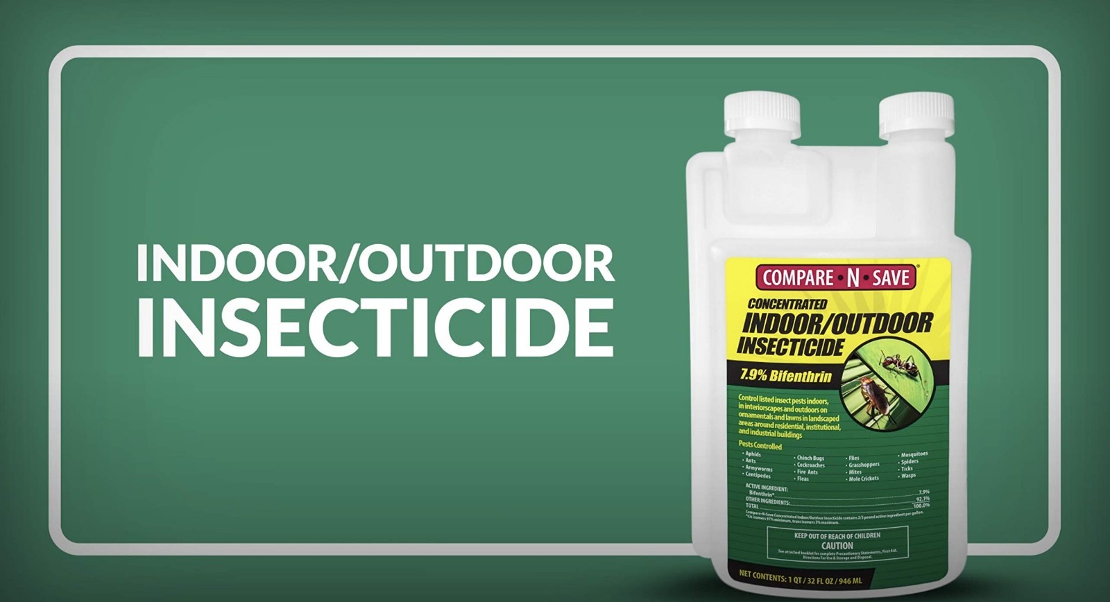 Concentrated Indoor & Outdoor Insect Control Spray – 16 oz Pest Killer Solution