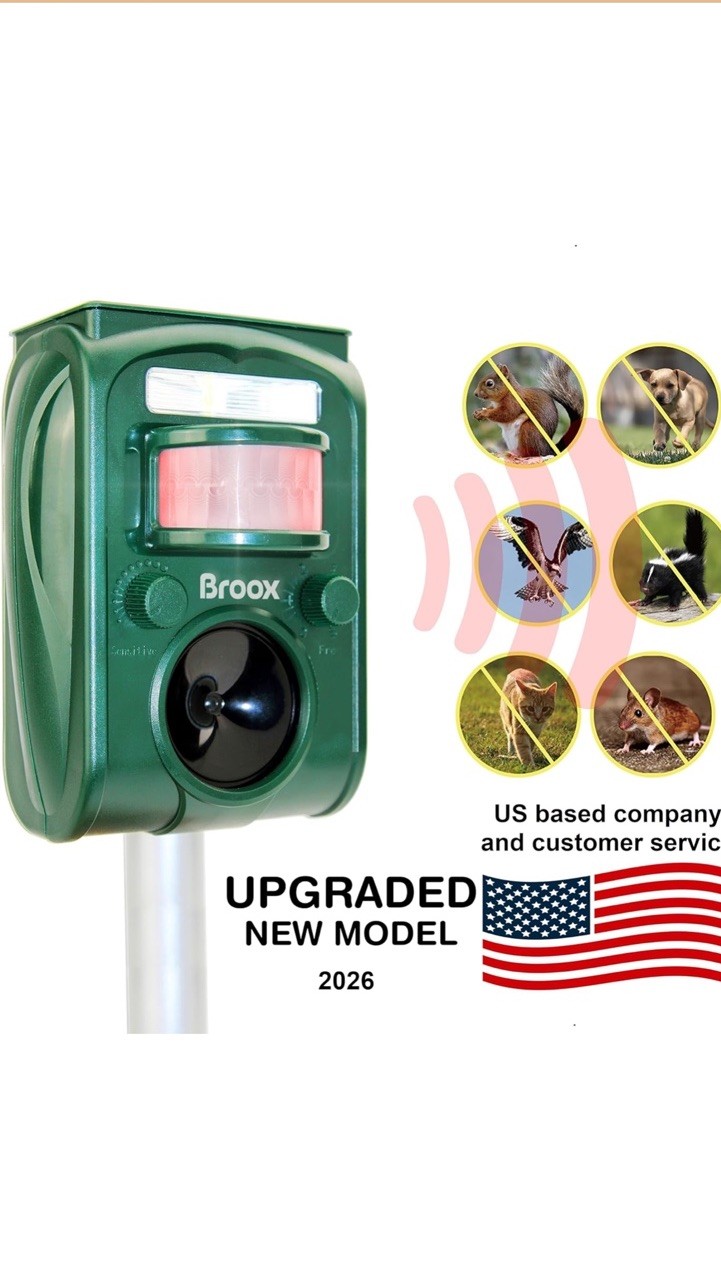 Broox 2026 Upgraded Solar Animal Repellent