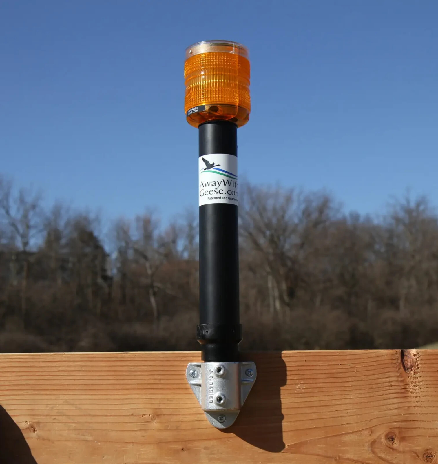AWAY WITH GEESE – Dock Unit – disrupts geese – Geese Deterrent Guaranteed!