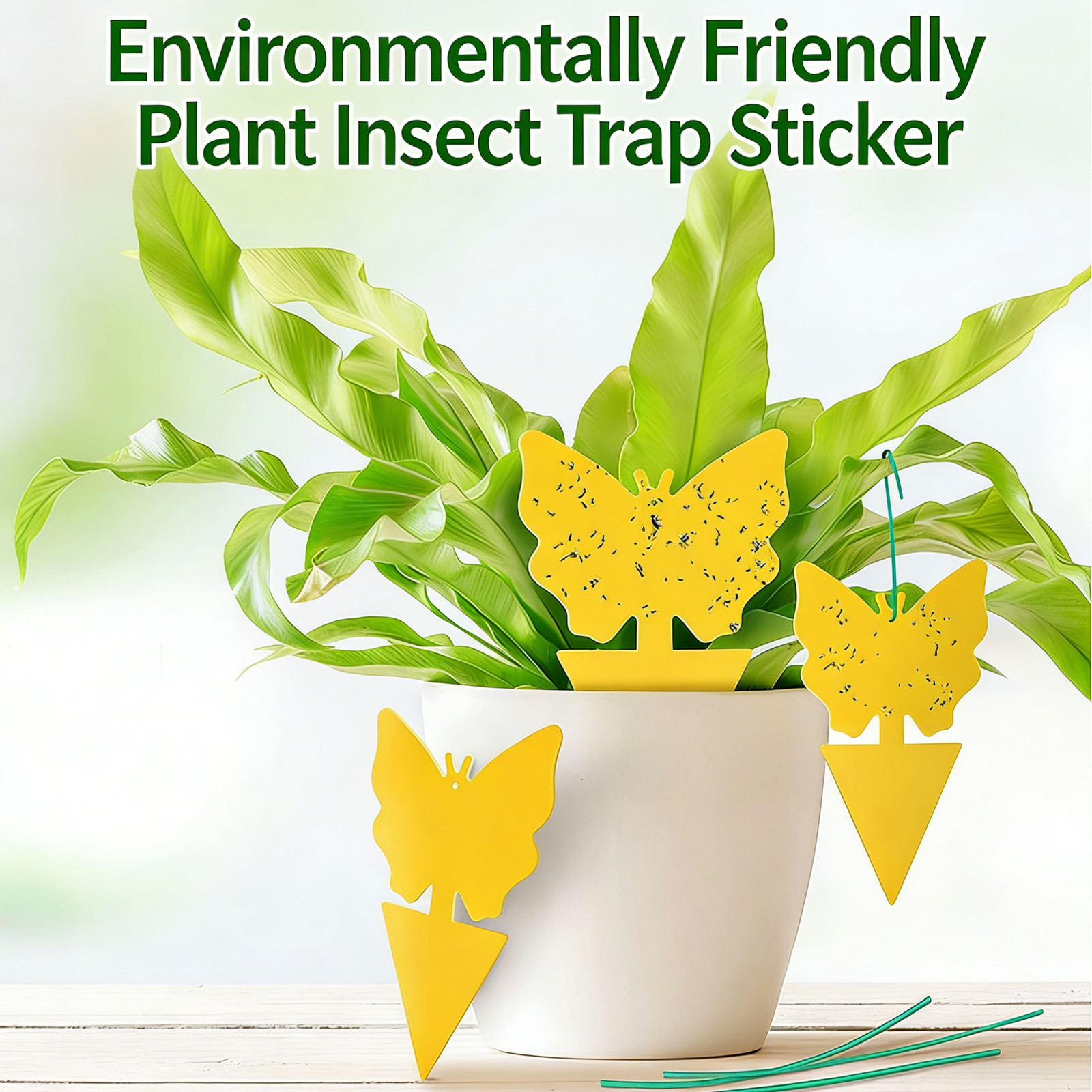 50X Yellow Sticky Fruit Fly Traps Fungus Gnat Killer Trap Use for Indoor Outdoor