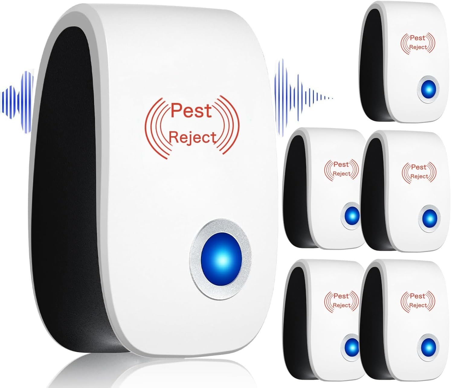 6 Pack Ultrasonic Pest Repeller Plug In Indoor Mouse Bug Spider Roach Control