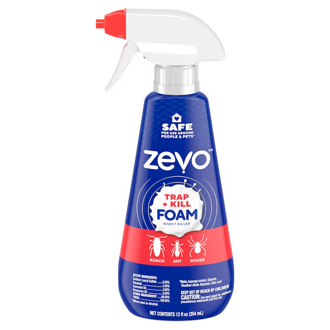 Zevo Foam Trap & Kill Insect Killer 12oz Ready-to-Use Home Pest Control NEW