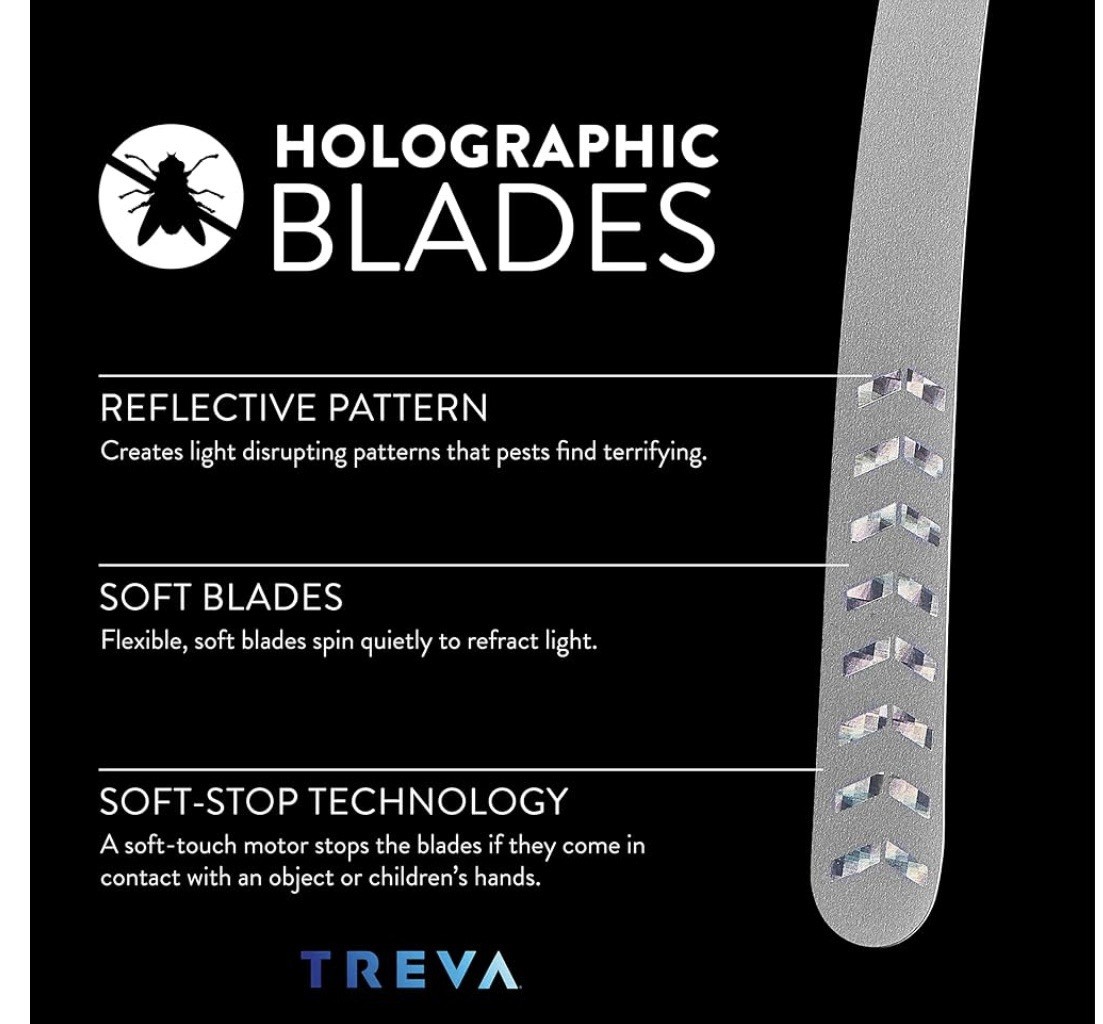 Treva Bugfan Bug Insect Fly Repellent Fan BNIB 2AA Battery Powered Soft Touch