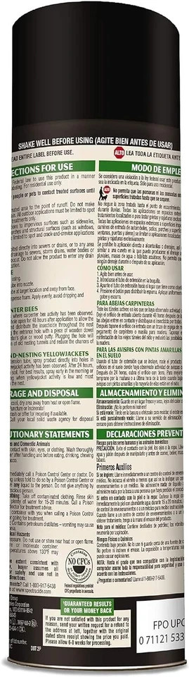 Spectracide Carpenter Bee & Nesting Yellowjacket Killer Spray 16Oz Each