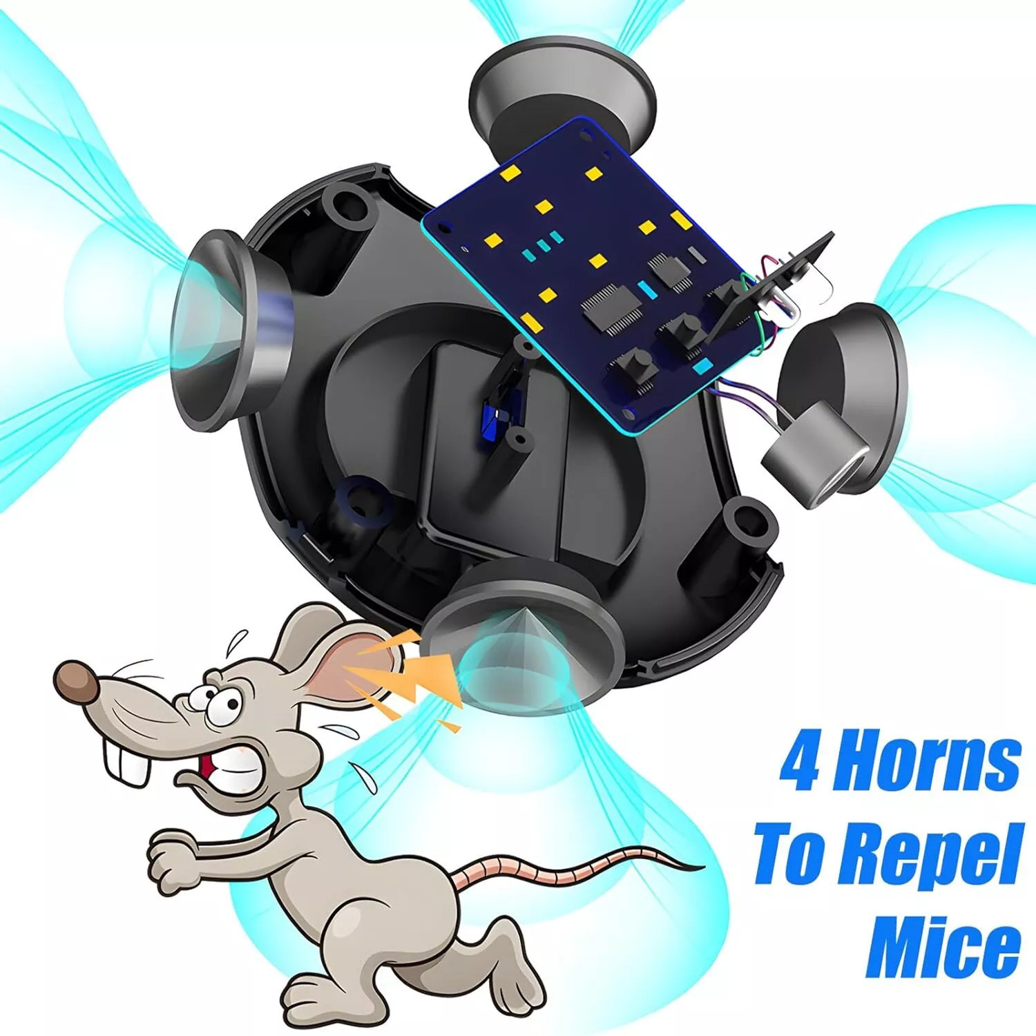 2023 Solar Ultrasonic Animal Repellent Dog Skunk Deer Raccoon For Garden Yard