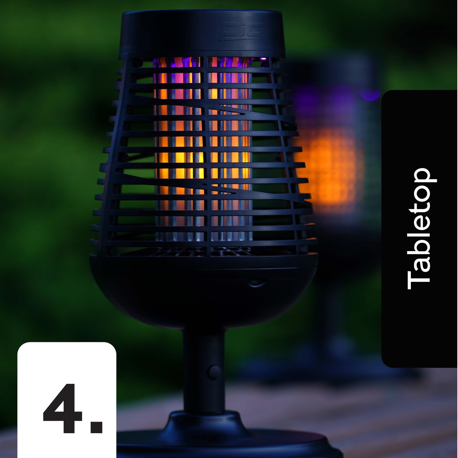 PIC Solar Bug Zapper Twin Pack 600V Insect Trap LED Flame Outdoor Weatherproof