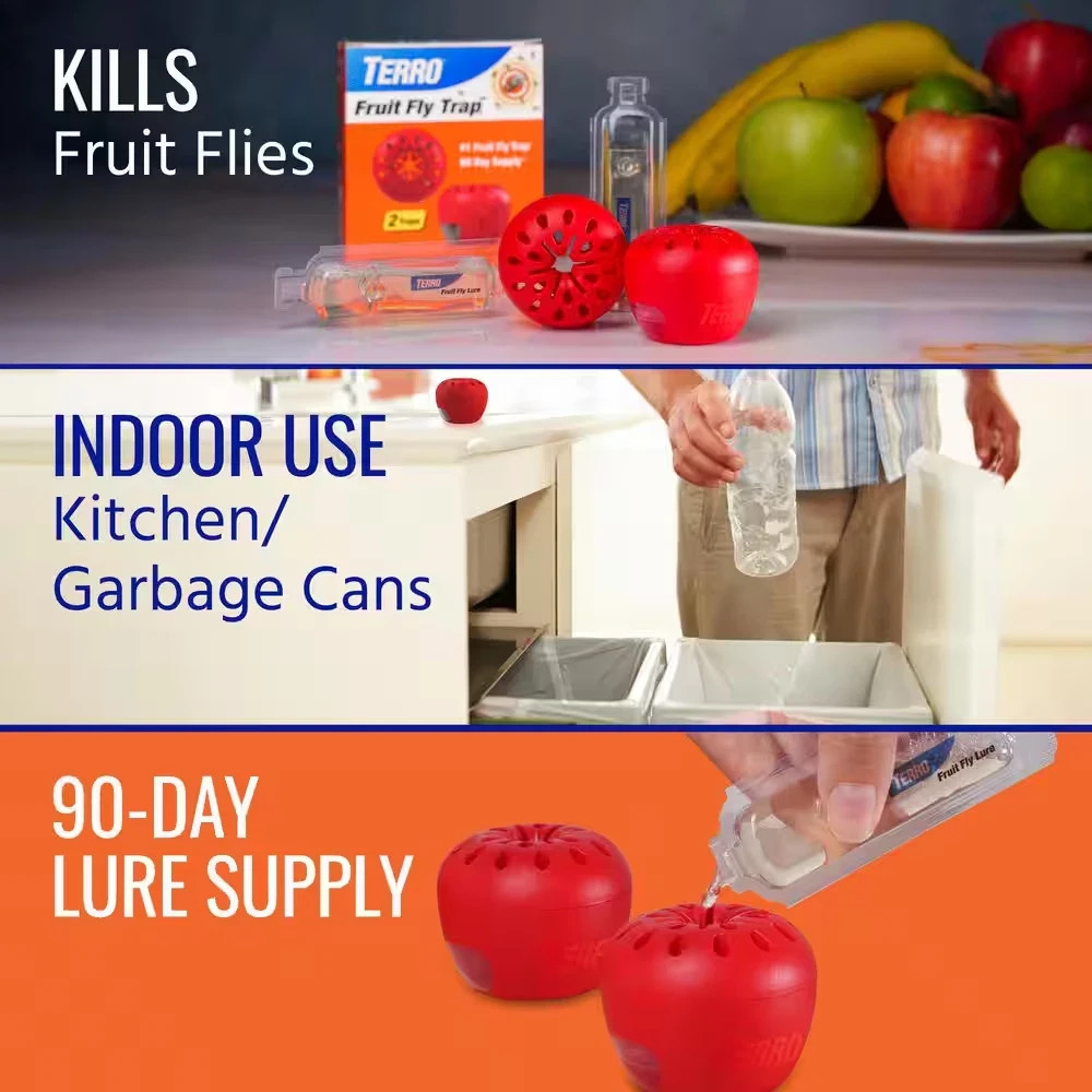 Indoor Fruit Fly Trap, (2-count) , Terro Traps, In Built With Window Sinks…