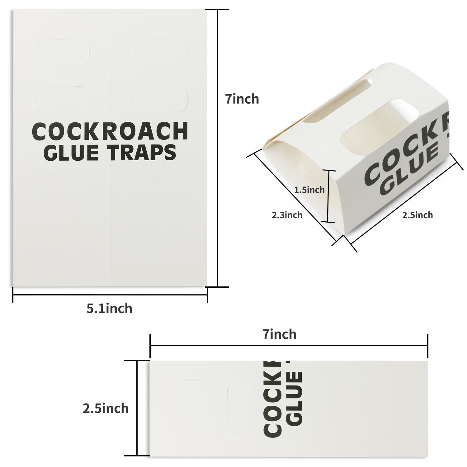 36 Pcs Indoor Roach Traps Cockroach Bug Pest Killer Bait Glue Traps Spider Motel