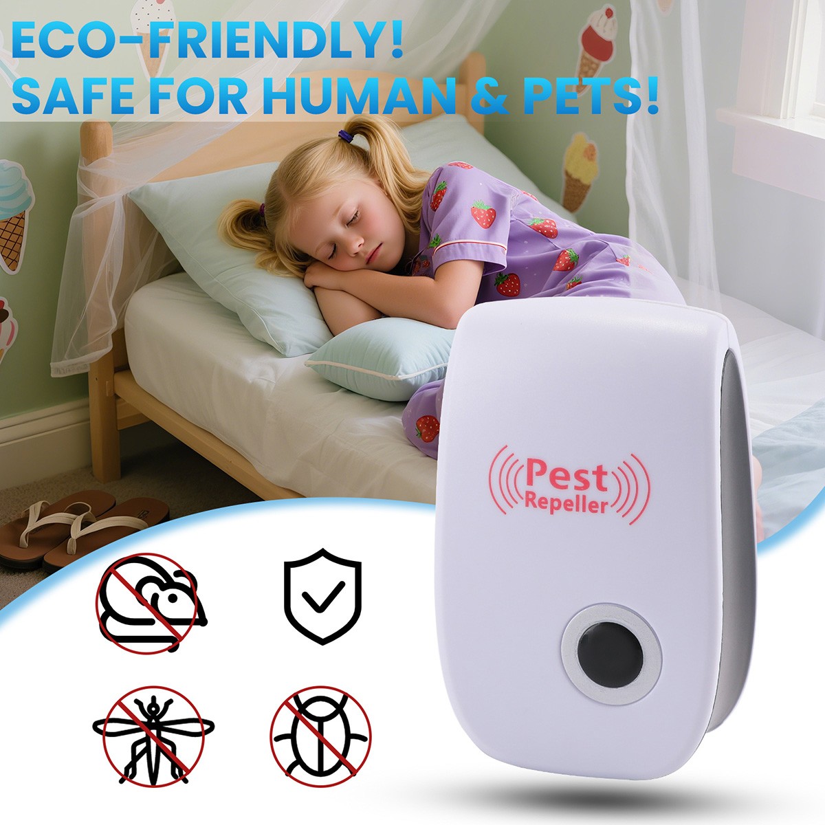1-20PCS Electronic Ultrasonic Pest Killer Bug Mosquito Cockroach Mouse Killer
