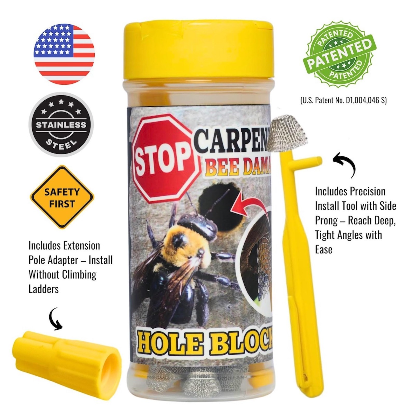 Patented Carpenter Bee Traps for Outside – 304 Stainless Steel 30 Count Hole …