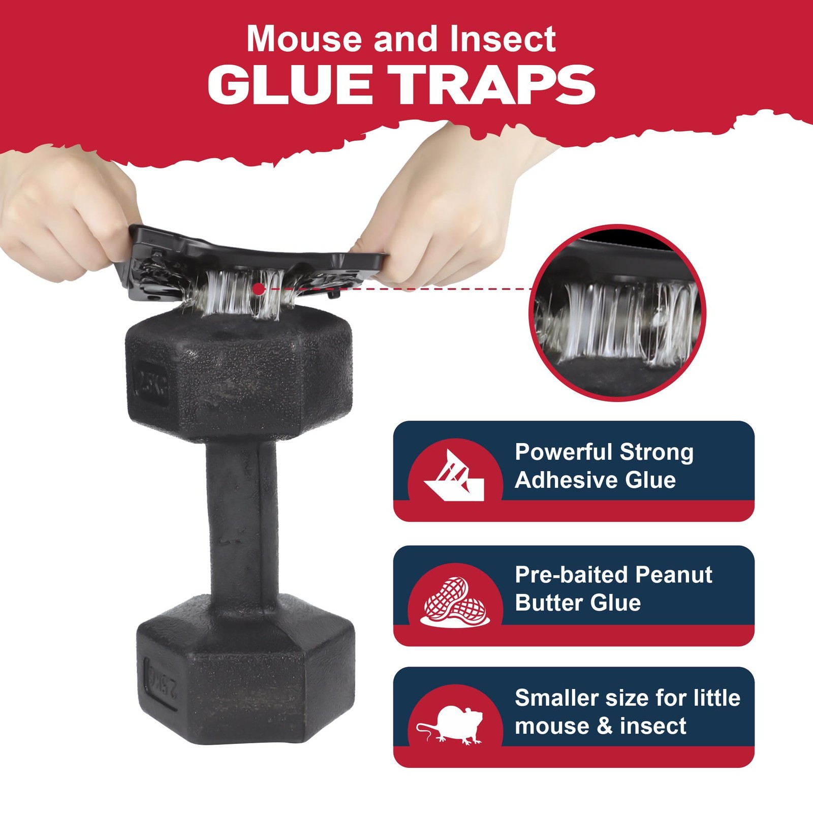 Glue Mouse Traps Indoor for Home -12 Pack Sticky MouseTraps Indoor for Safe H…