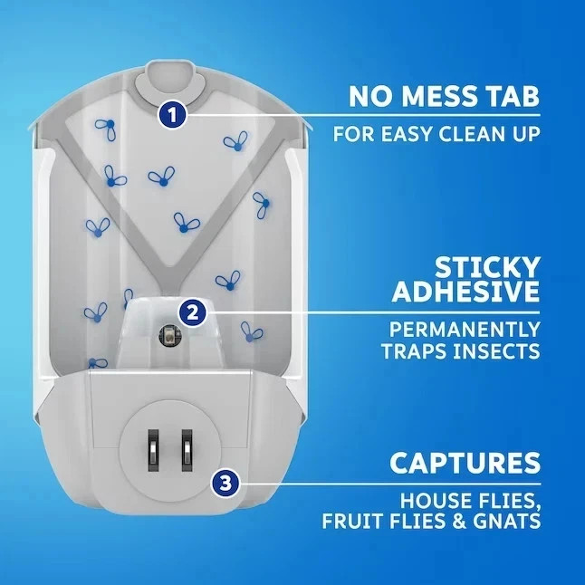 ZEVO Flying Insect Trap Indoor Glue Refill Cartridges Value Pack – 4 Pack