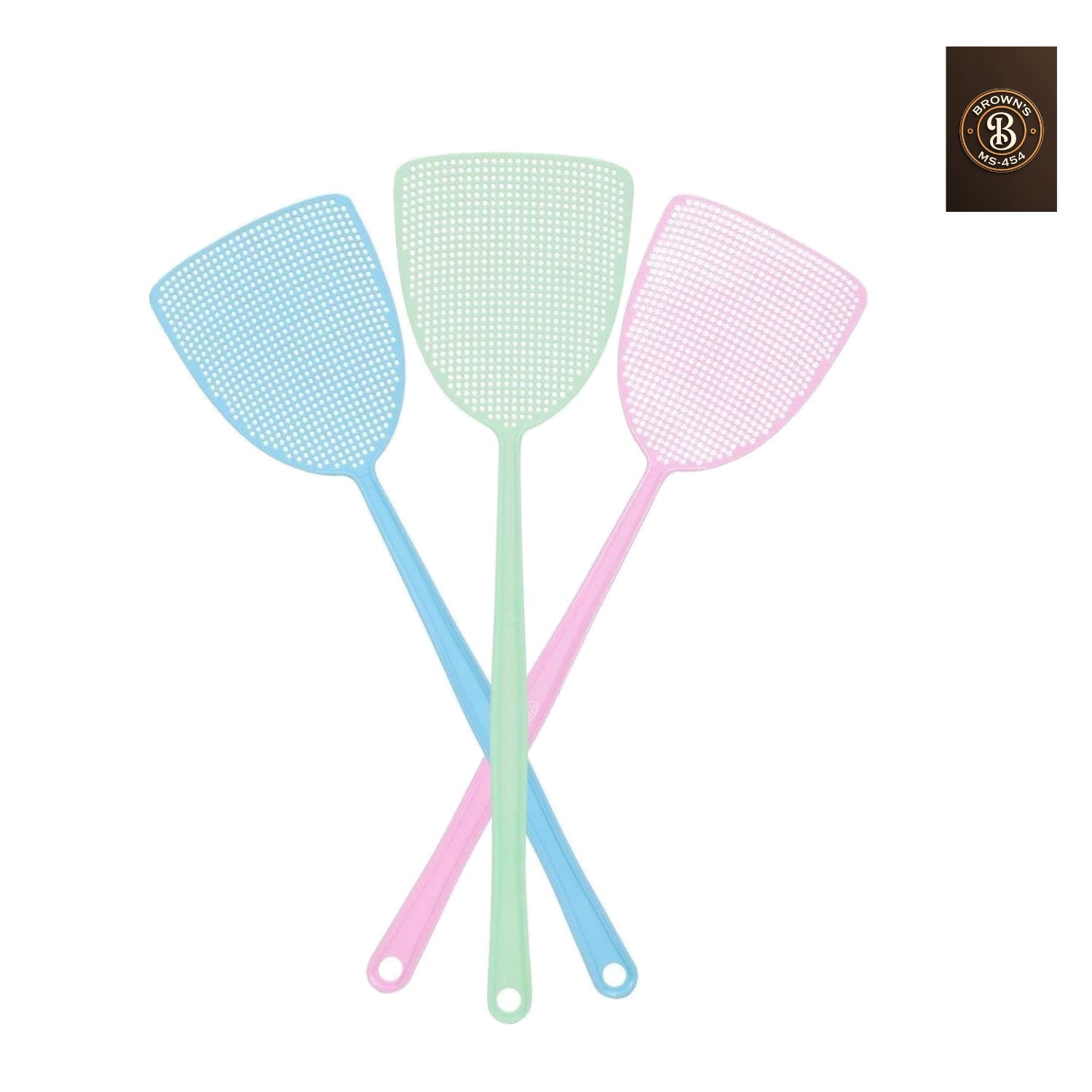 Fly Swatter, Strong Flexible Manual Swat Set Pest Control, Assorted Colors 3 …