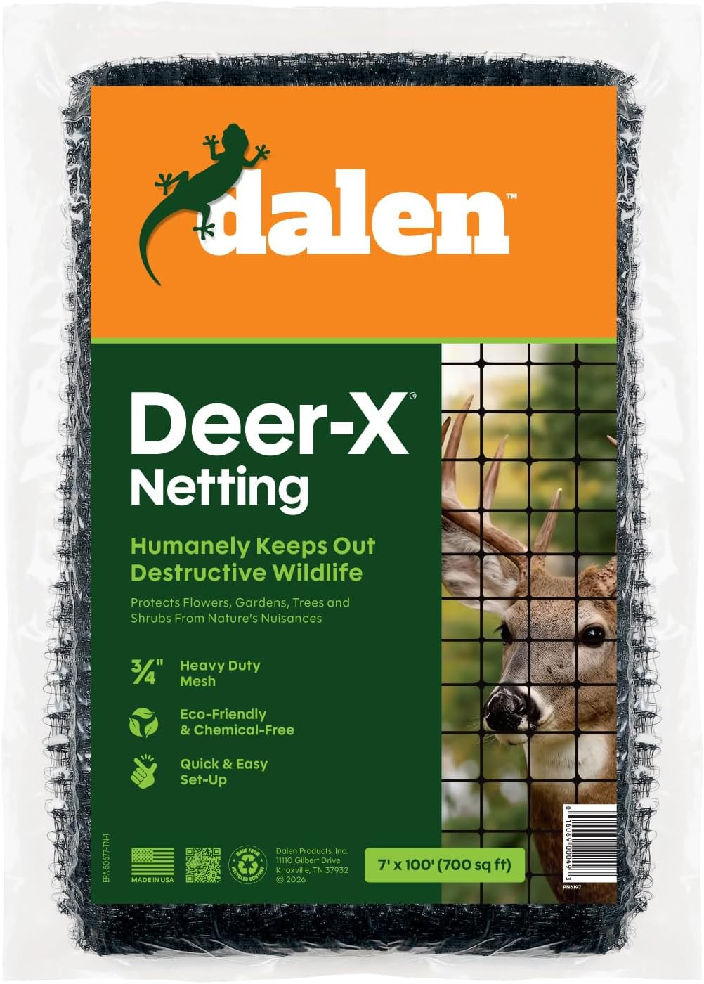 Deer-X Garden Netting 7x100Ft 3/4in Mesh Plastic Barrier Black – US