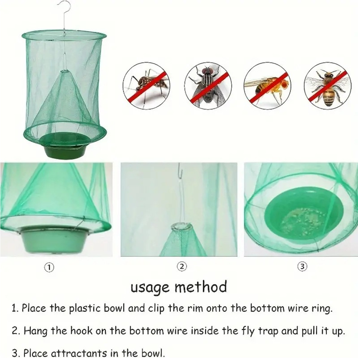 4 Pcs The Ranch Fly Trap Outdoor Fly Trap Killer Bug Net Cage Perfect for Horses