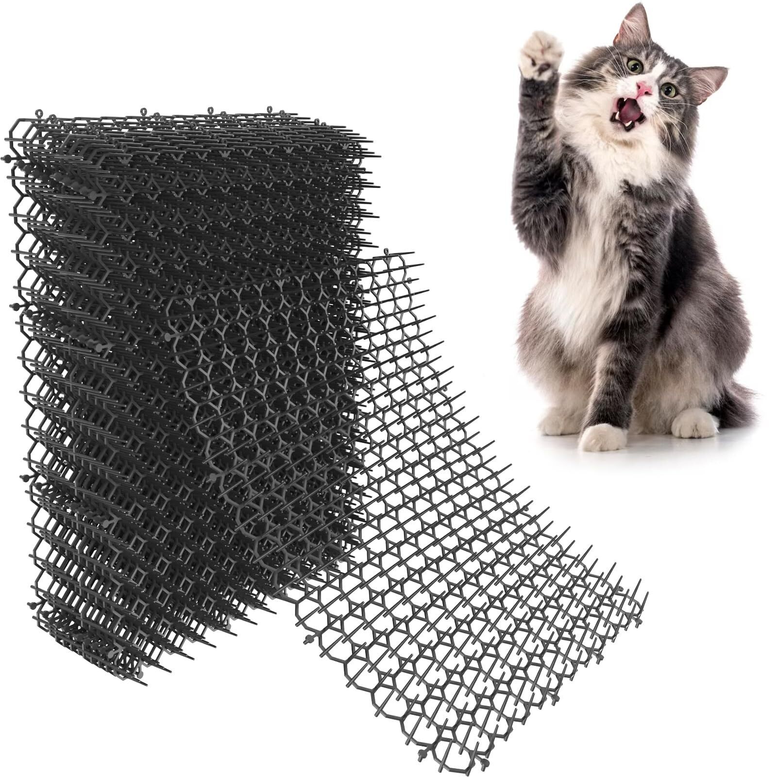 12PK Scat Cat Mat 16 X 13In Square Cat and Dog Scat Mats for Cats Prickle St…