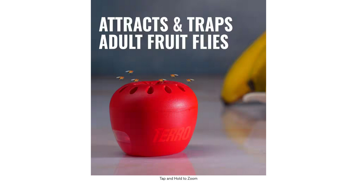 Indoor Fruit Fly Traps with Bait 2-Pack Ready to Use Fast Acting