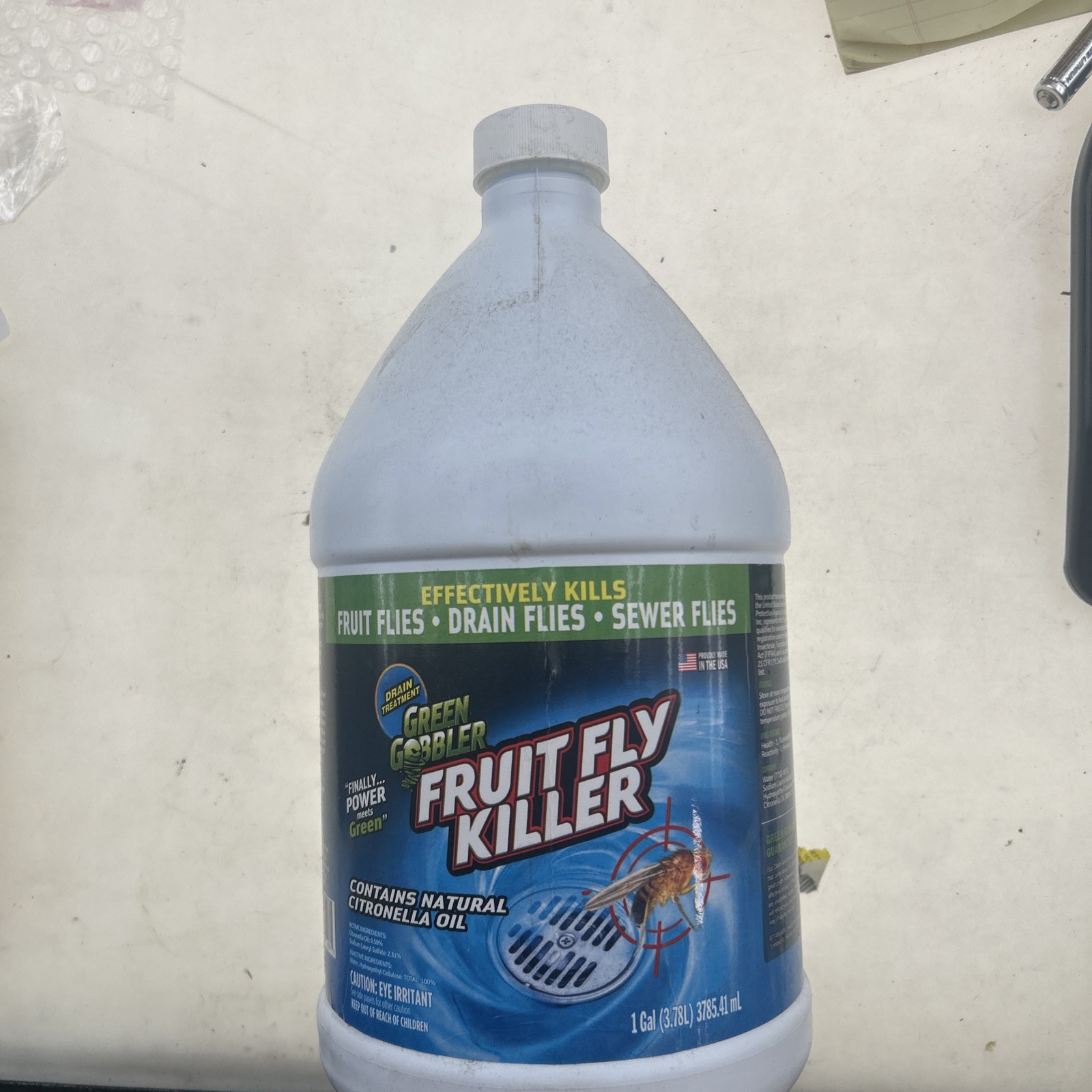 1 Gallon Green Gobbler Fruit Fly Drain Fly & Sewer Fly Solution