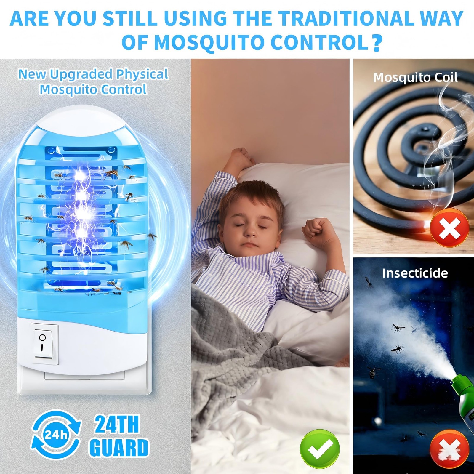 2026 Plug in Bug Zapper 6 PCS,Electronic Mosquito Zapper Indoor Bug Zapper Pl…