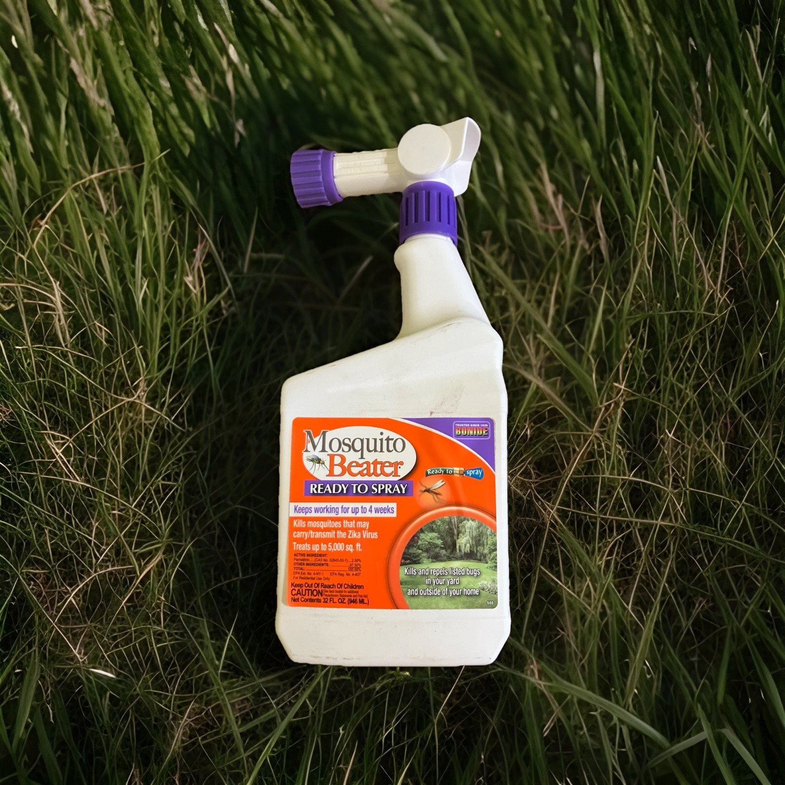 Mosquito Beater 1Qt Hose End Spray Mosquito Gnat Fly Killer Insecticide