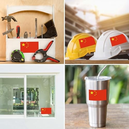 China Flag Stickers for Cars, Windows, Laptops and Helmets – Pack of 4