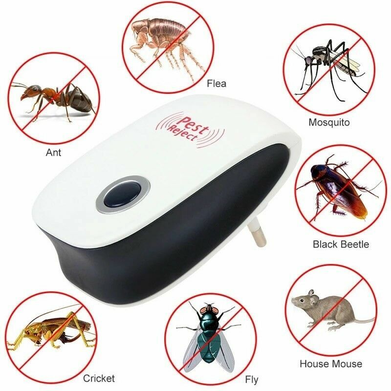 Ultrasonic Pest Insect Rodent Repeller Electronic Plug-In Mice Rat Cockroach Bug