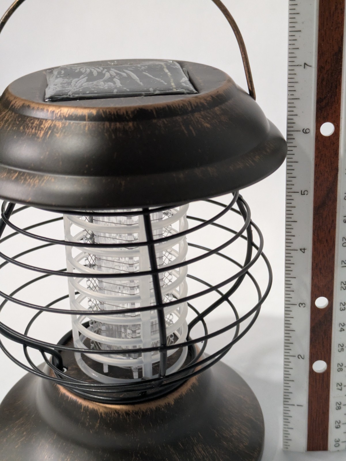 Total Vision Solar Bug Zapper Lantern – LED Outdoor Mosquito Killer UV Light NEW