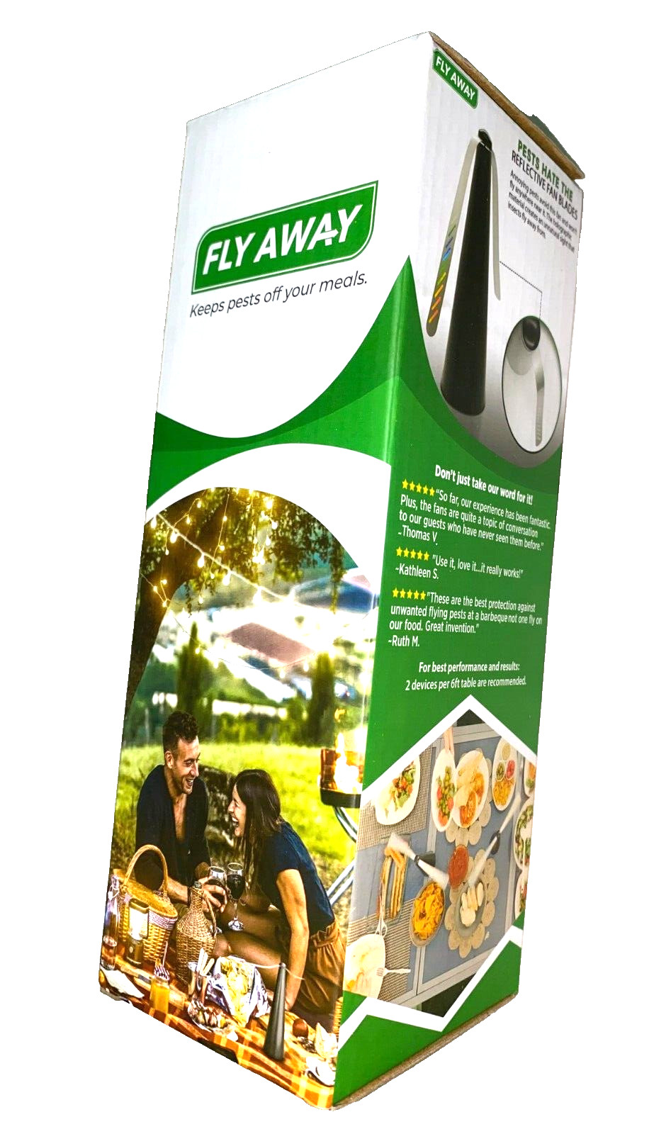 Fly Away Pest Repellent Fan Keep Pests Away from Outdoor/Indoor Tables Picnics