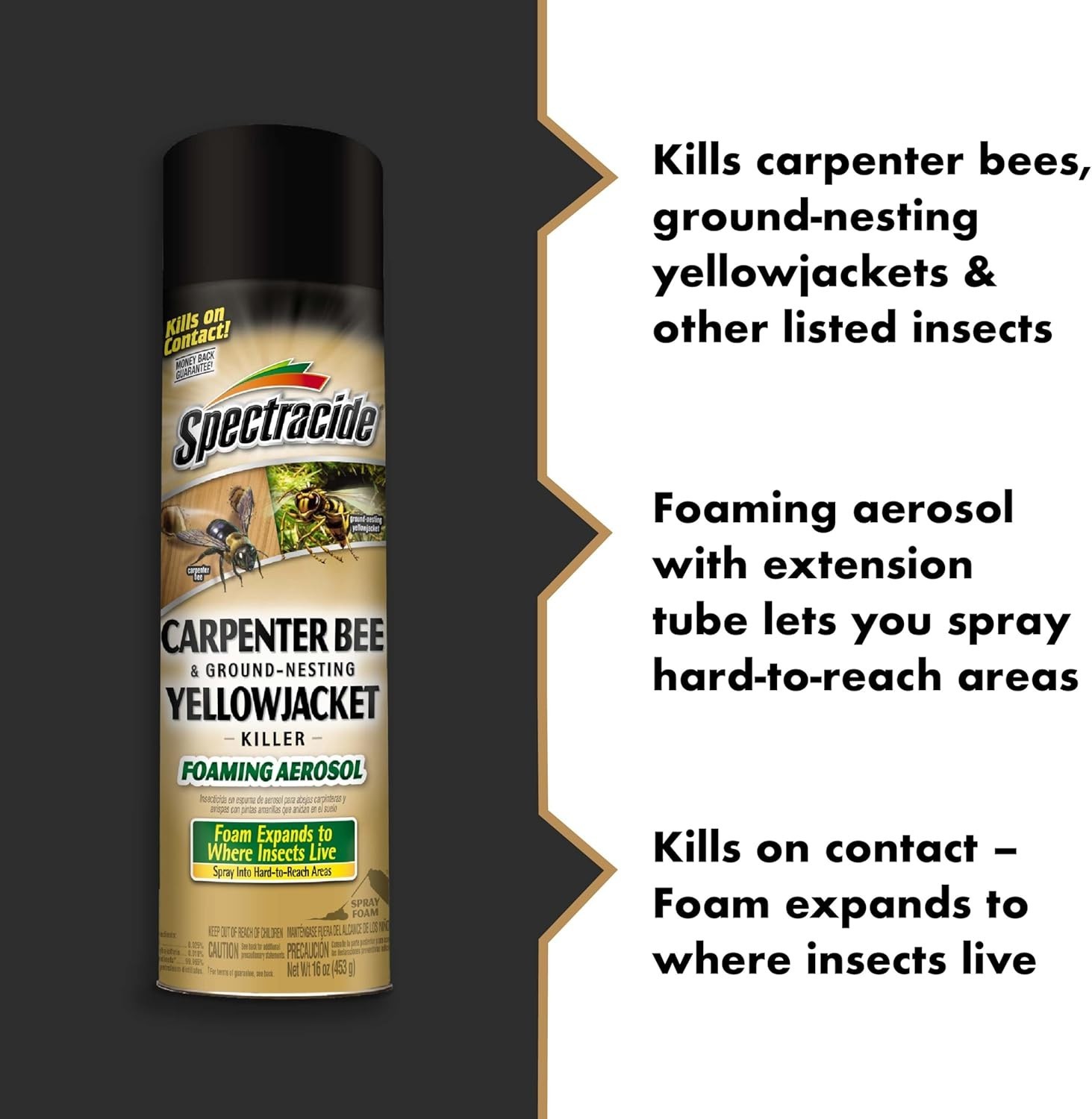 Spectracide Carpenter Bee And Ground-Nesting Yellowjacket 1 Pack, Yellow
