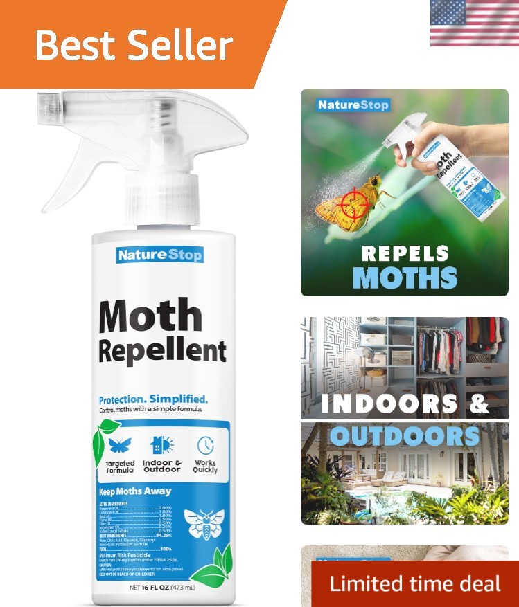 Moth Repellent Spray 16oz Natural Fabric Closet Laundry Pest Control