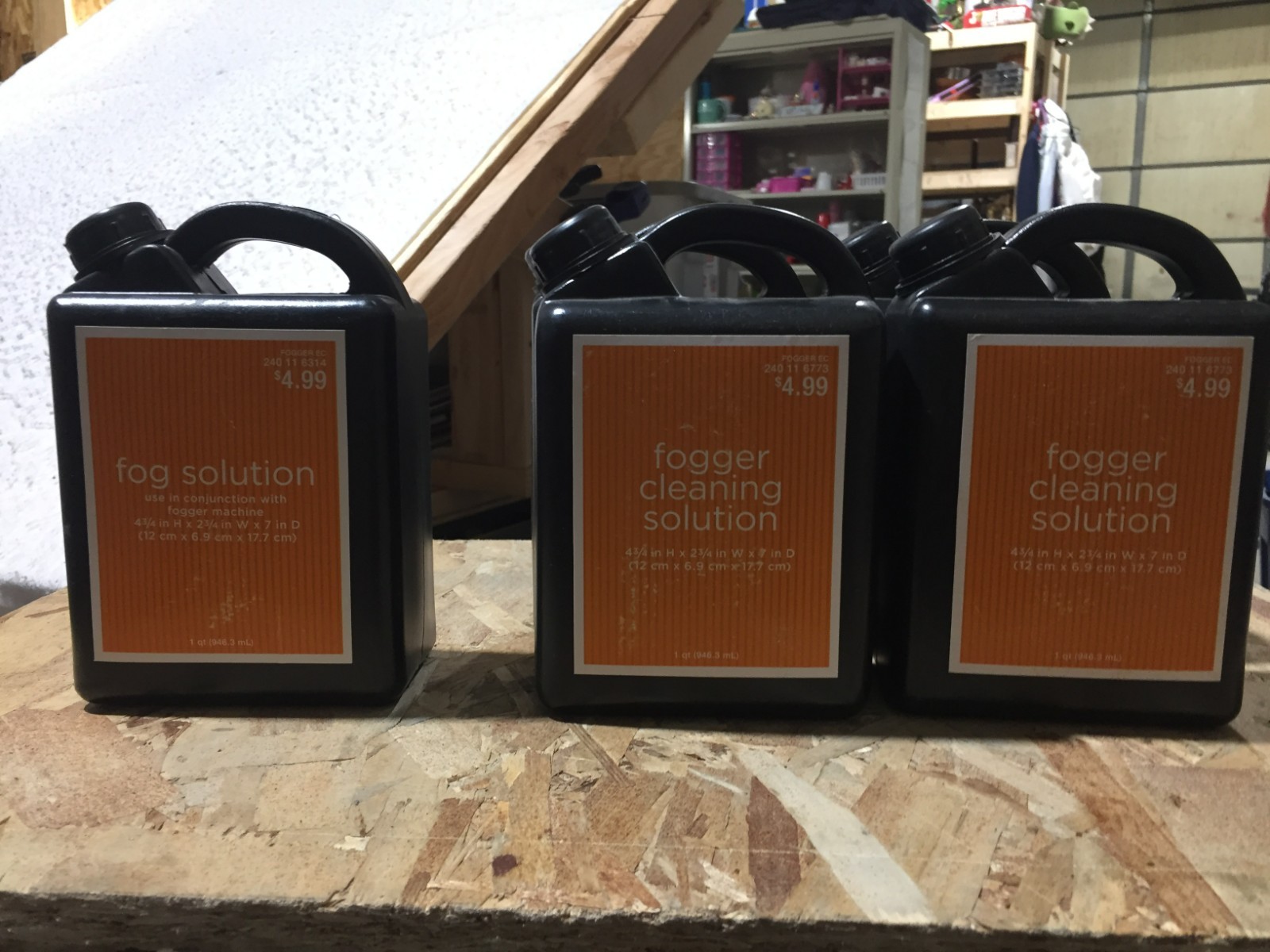5 Pack 1 Qt Bottles Fog Solution And Fogger Cleaning Solution
