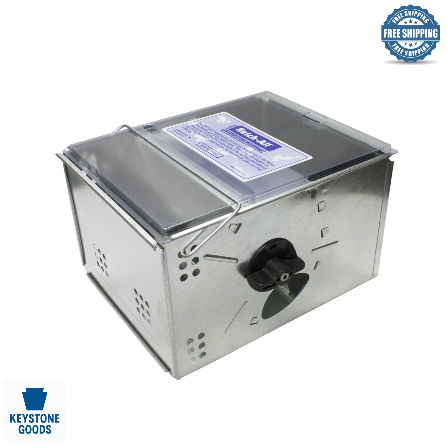 Modern Alloy Steel Mousetrap with Clear Lid – Multiple Catch, Sanitary Disposal