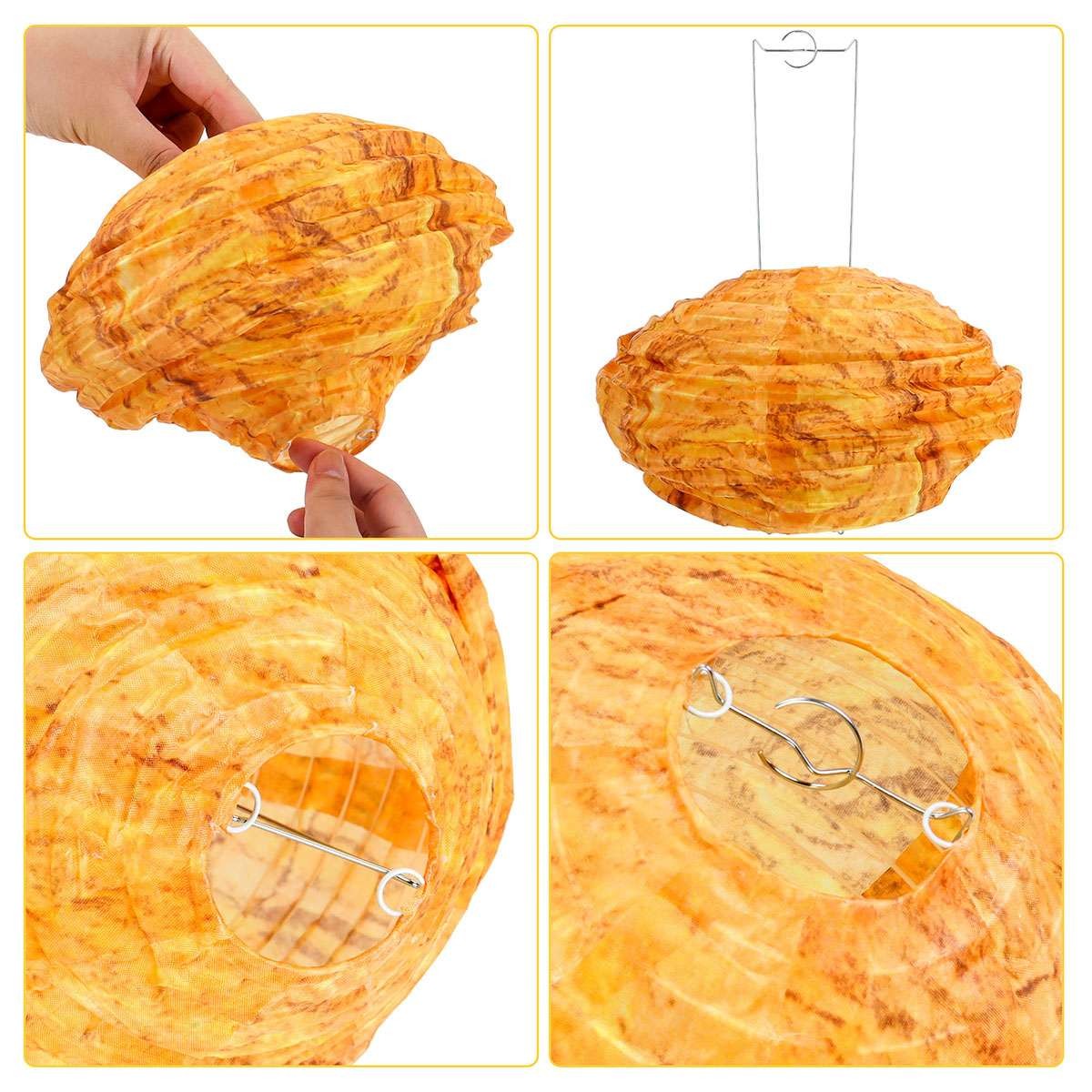 LOT Fake Hornet Nest Decoy Hanging Safe Wasp & Carpenter Bee Repellent Outdoor