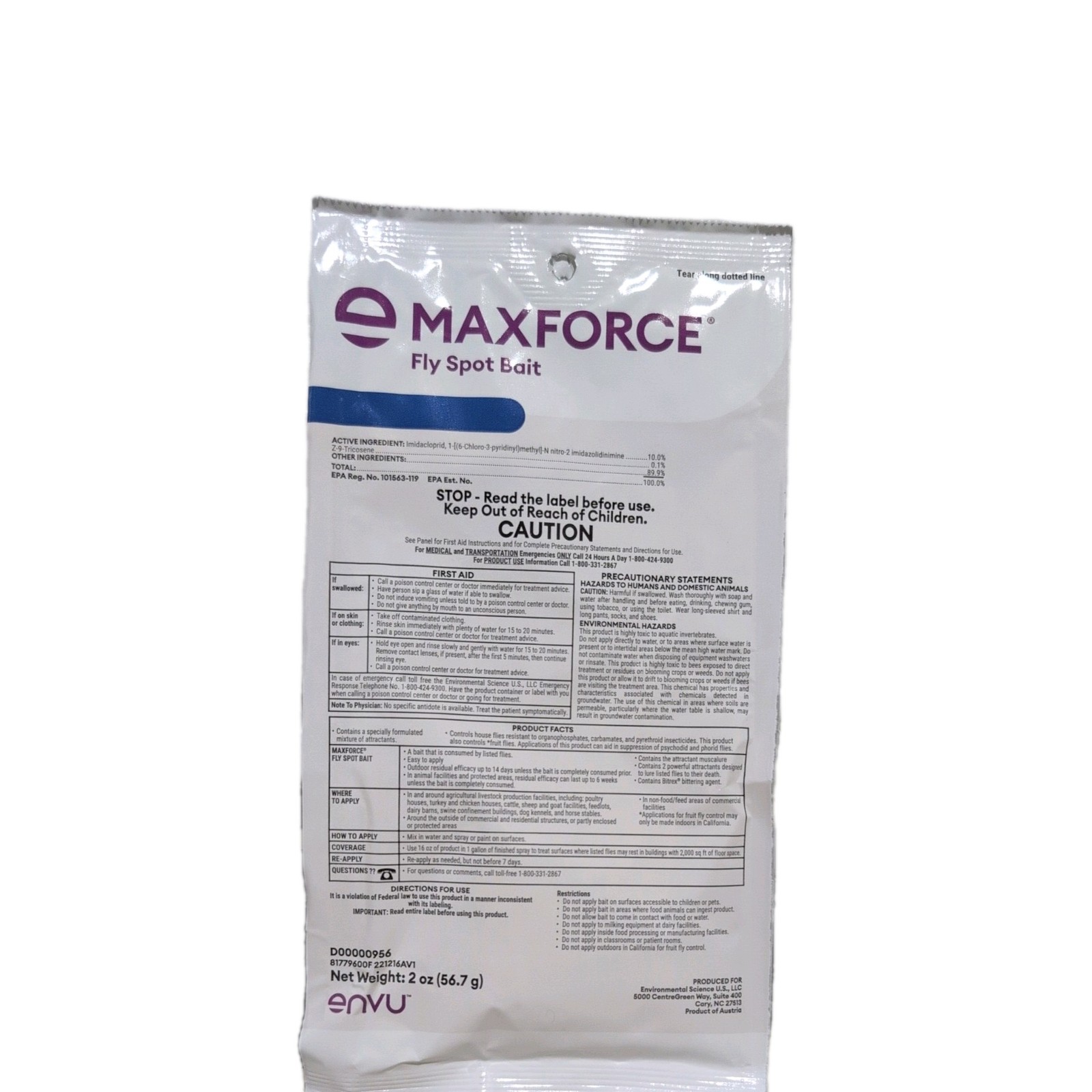 Maxforce Fly Spot Bait 2 oz Envelope – New Sealed – EPA 101563-119