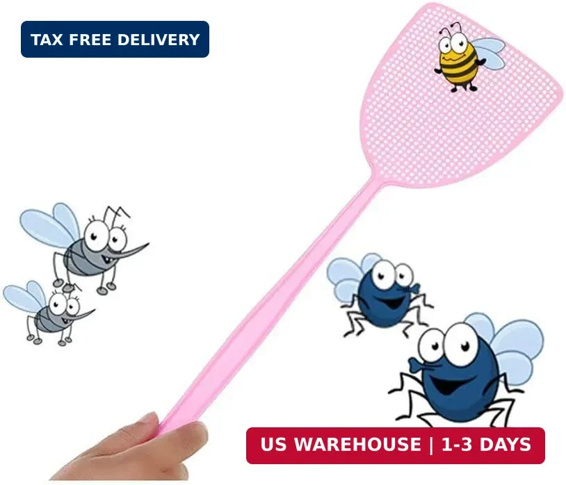 Fly Swatter, Strong Flexible Manual Swat Set Pest Control, Assorted Colors (3 Pa