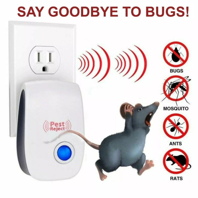 6~10x Ultrasonic Pest Reject Home Control Electronic Repellent Rat Mice Repeller