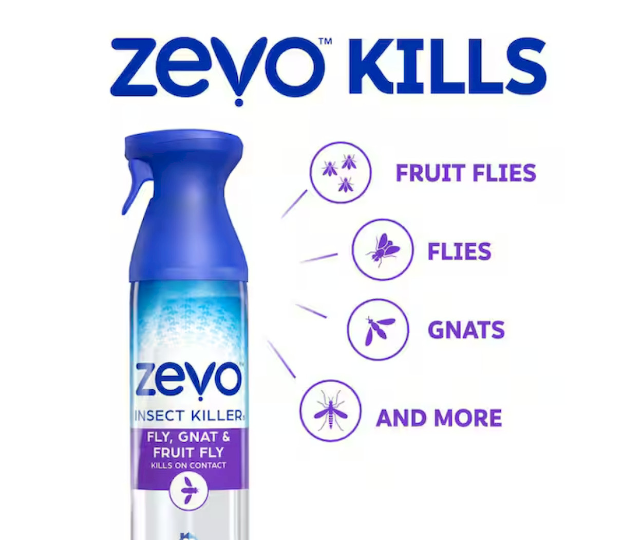 ZEVO 10 oz. Fly, Gnat and Fruit Fly Insect Killer Spray