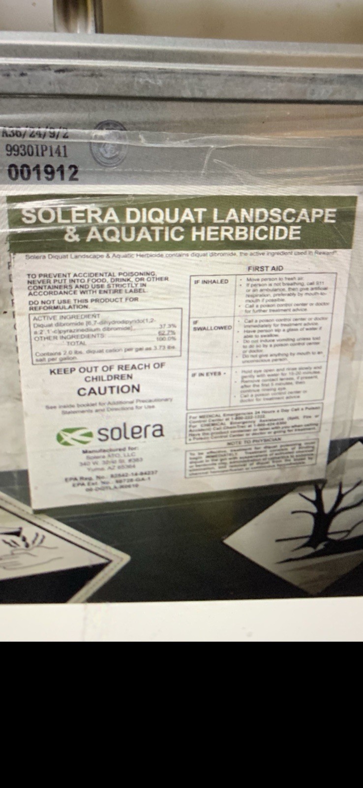 Solera Diquat Aquatic & Landscape Herbicide – 2.5 Gallons BEST BRAND BEST PRICE!