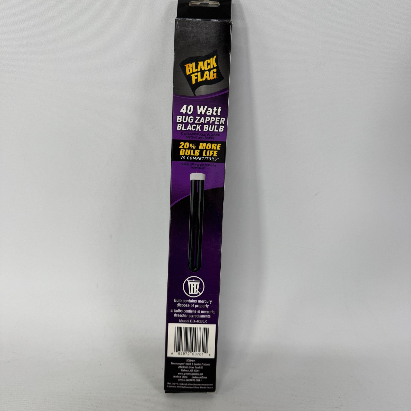 3X Black Flag BB-40BLK 40 Watt Replacement Bug Zapper Bulb – Set of 3 New In Box