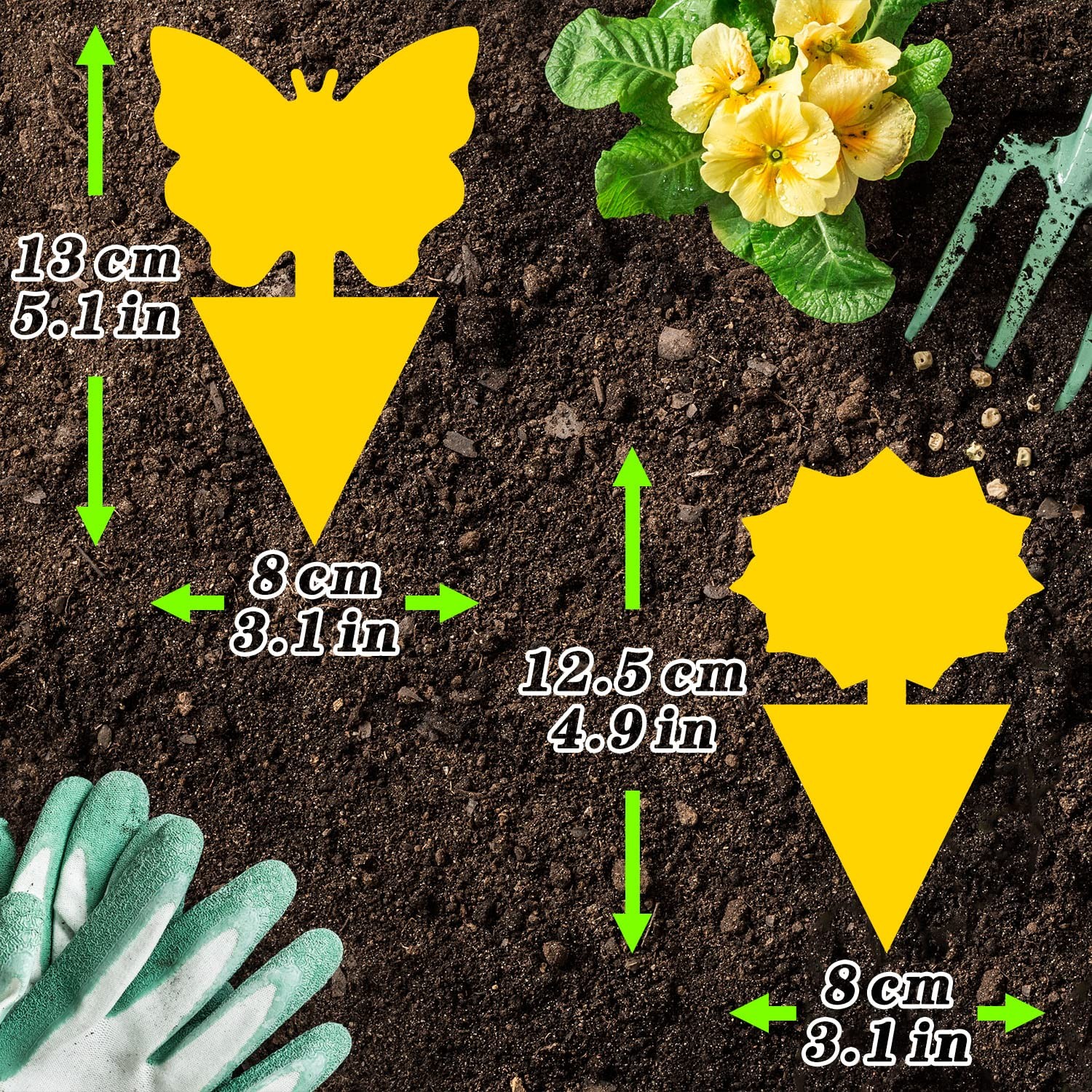Fruit Fly Traps Indoor Fungus Gnat Trap 48PCS for Plants Yellow Houseplants O…
