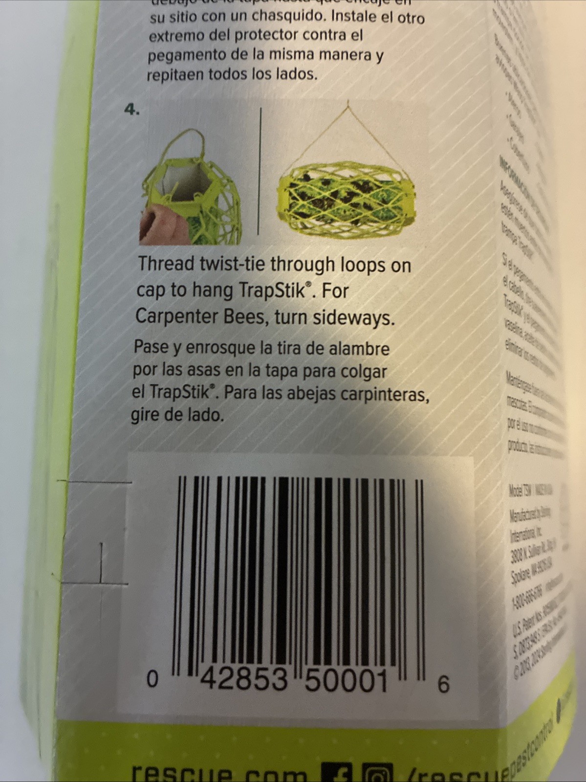 TrapStik Wasps Mud Daubers Carpenter Bees Hanging Trap – Rescue! No Pesticides!