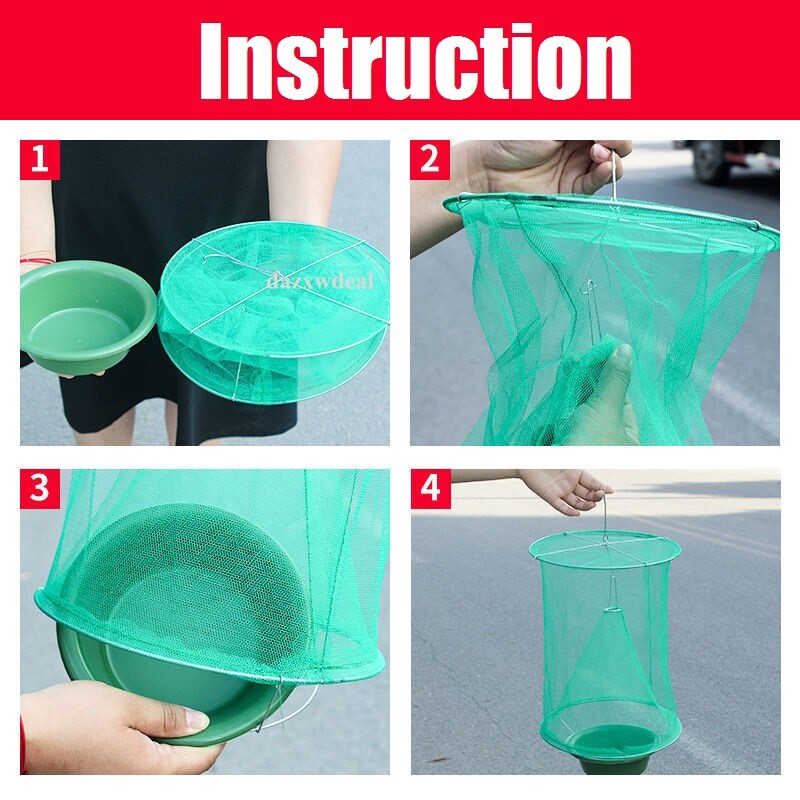 4 Pcs The Ranch Fly Trap Outdoor Fly Trap Killer Bug Cage Net Perfect For Horses