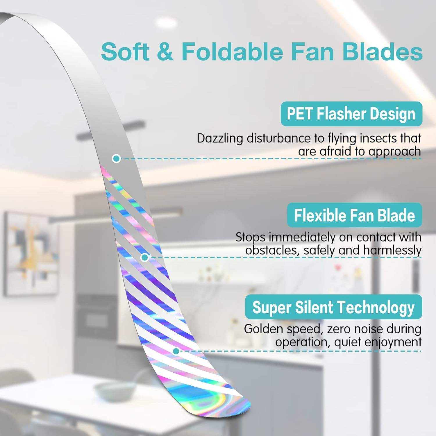 Fly Fans for Table,3 PACK Fly Repellent Fan Upgraded Keep Flies Away For Home,m