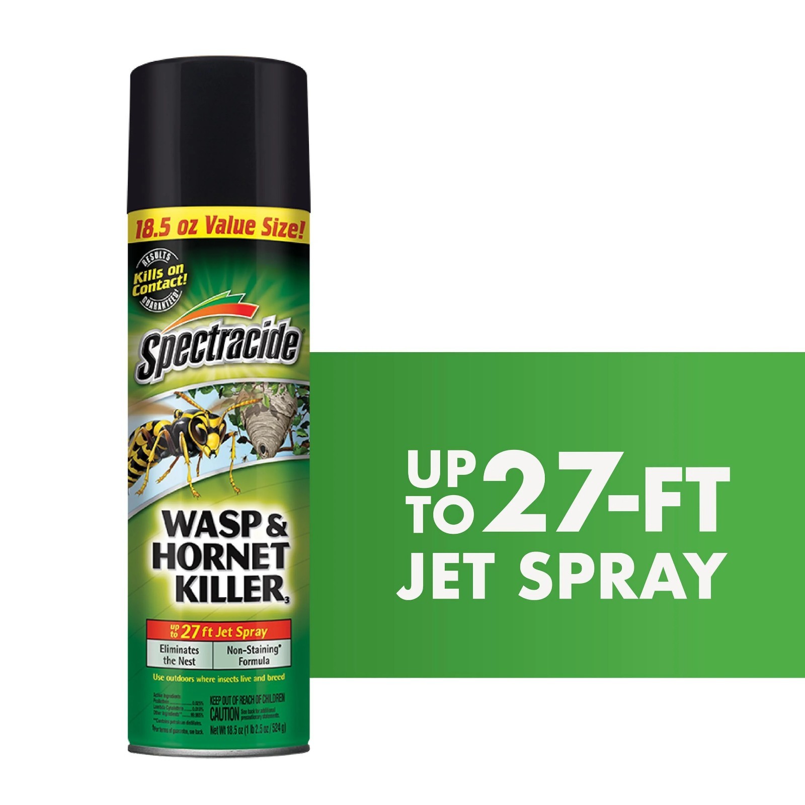 2 pack Spectracide Wasp & Hornet Killer Aerosol Spray, Non-Staining , 18.5 Ounce