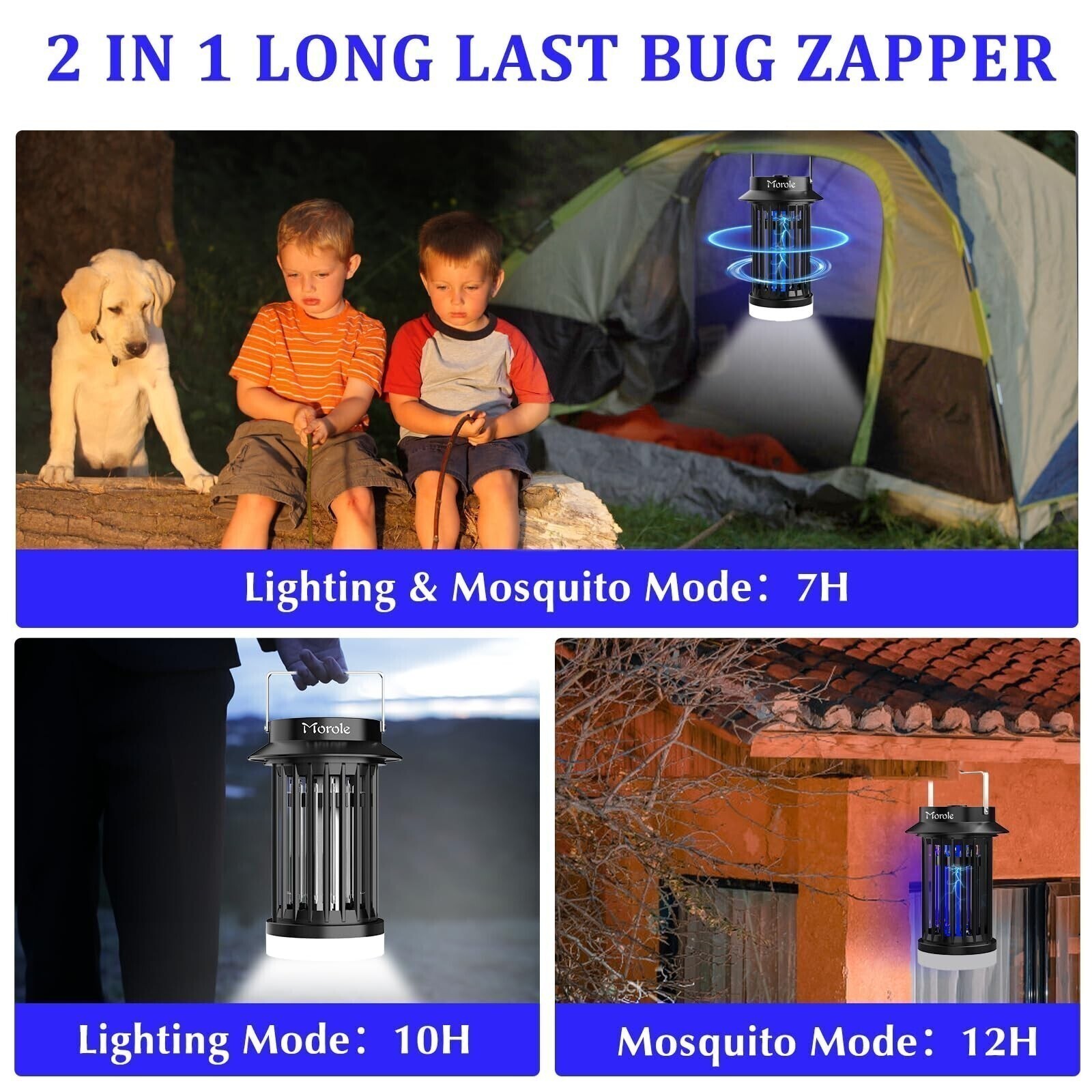 Bug Zapper Rechargeable Insect Killer,Electric USB Fly Zapper Mosquito Catcher，i