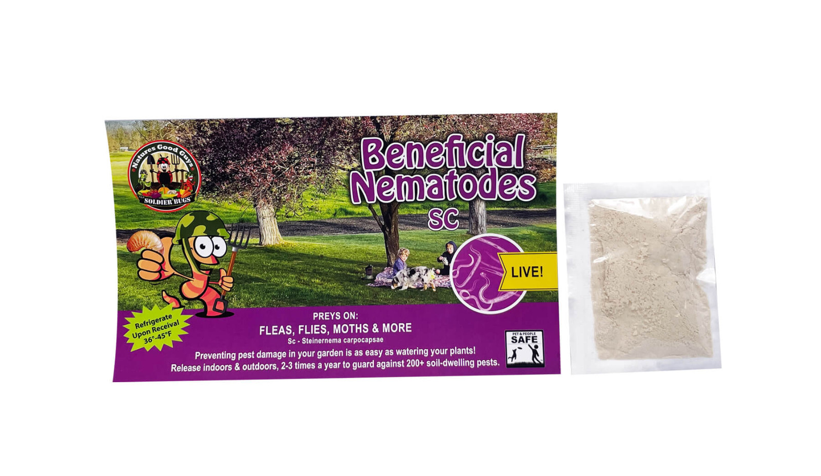 5 Million Beneficial Nematodes SC – Targets Fleas, Flies, Moths & More