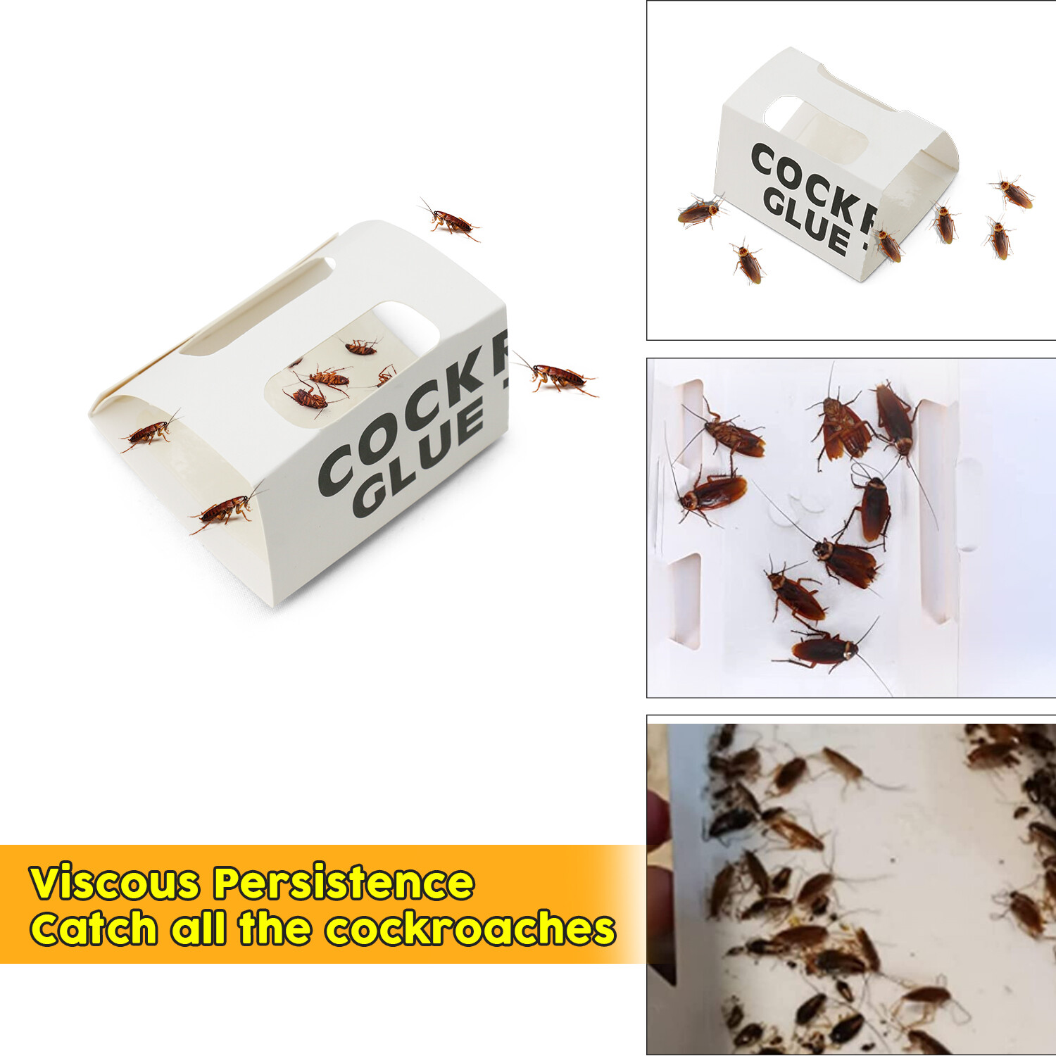 6-48PCS Roach Trap Pest Cockroach Killer Glue Catchers Indoor Roach Insect Motel