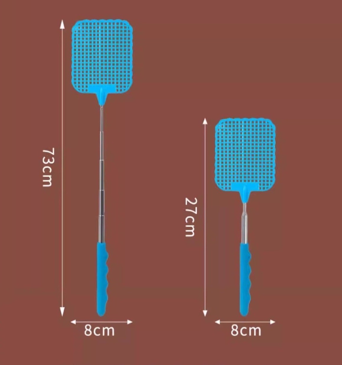 Telescopic Fly Swatter Stainless Steel Extendable Mosquito Insect Swatter