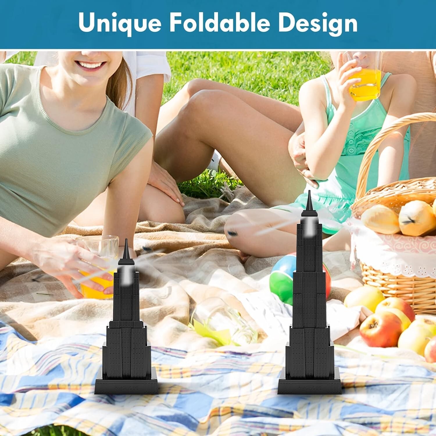 Fly Fans for Tables, Fly Bug Repellent Outdoor Fans with Holographic Blades